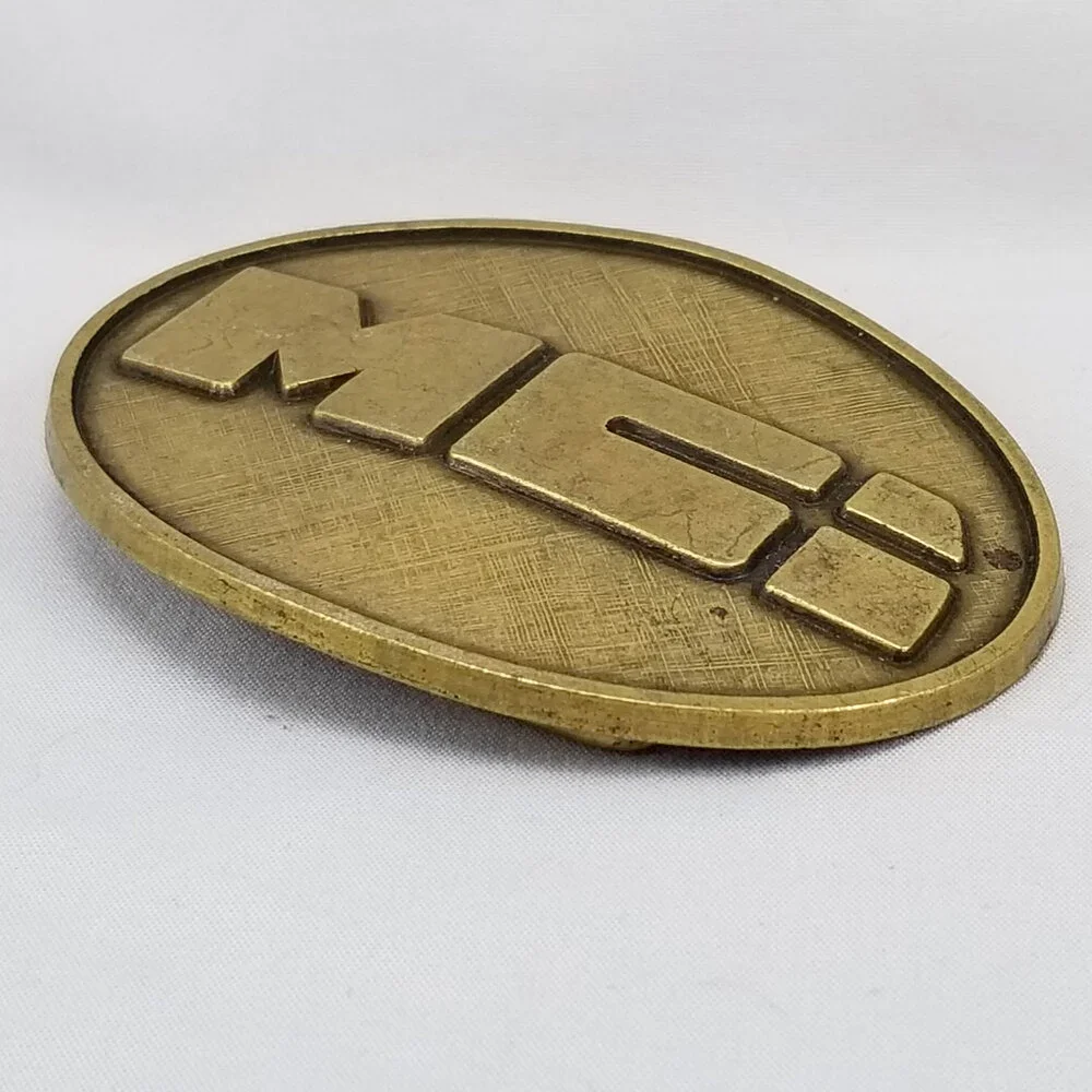 Vintage Belt‎ Buckle MCI Oval Gold Color